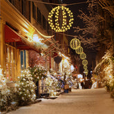 Salcar LED Weihnachtsbeleuchtung Außen 30 cm Kugel, 120 LEDs, Warmweiß, 8 Modi, Timer & Speicher, Wasserdicht, Hängende Lichter für Garten & Wohnzimmer